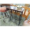 Image 1 : WROUGHT IRON WOOD OUTDOOR INDOOR BAR WINE RACK