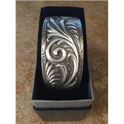 Silver Scroll Cuff Bracelet