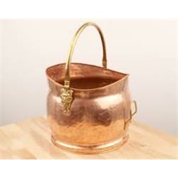 Antique Brass Fireplace Bucket with Accessories