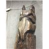 Image 2 : VERY OLD 4 FIGURE TOTEM POLE, ARTIST AND ORIGIN UNKNOWN.  POLE STANDS APPROX. 10' TALL