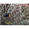 Image 2 : SAND BLASTED CARVED MULTI LAYER GLASS DISK ON STAND BY GRANVILLE ISLAND ARTIST JOHN NUTTER.