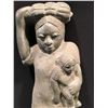 Image 2 : STONE CARVED INUIT FIGURE 'MOTHER WITH CHILD', ARTIST UNKNOWN.