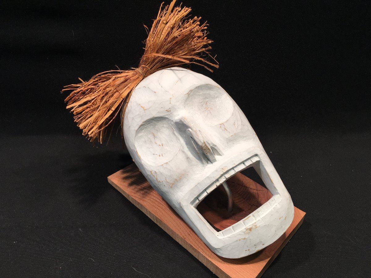 Spirit Rattle CARVED AND PAINTED SPIRIT RATTLE ON STAND BY NUU-CHAA-NULTH ARTIST ...