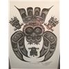 Image 2 : ARTIST SIGNED LIMITED EDITION PRINT 'OWL WITH TREE FROGS' 86/113 BY SALISH ARTIST CARL STROMQUIST