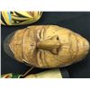 Image 2 : LOT OF 4 SMALL CARVED FIRST NATIONS' ITEMS INC. 8" TALL COREY LAROCQUE OTTER SHAMEN MASK, CARVED