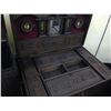 Image 2 : ORNATELY CARVED WOOD TRUNK, WITH MULTIPLE COMPARTMENTS, 23.5'' W X 14.5'' H X 16'' D
