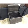 Image 2 : LARGE ANTIQUE WOODEN TRUNK, 28'' W X 20'' H X 20'' D