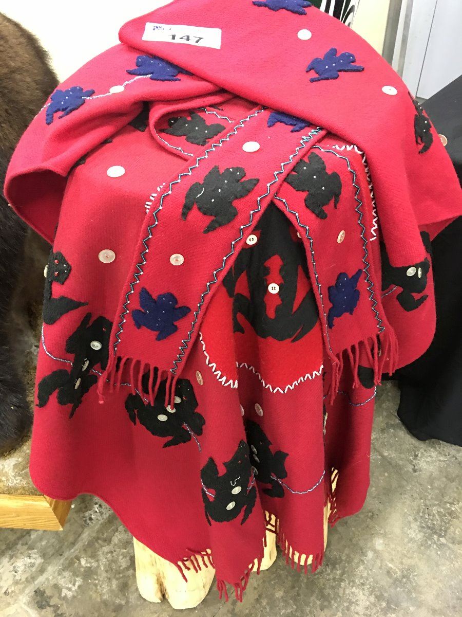 Bc Robe BC FIRST NATIONS AUTHENTIC DANCE ROBE WITH FROGS AND BUTTONS. ROBE ...