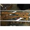 Image 1 : PAIR OF OLD CARVED BC FIRST NATIONS PADDLES, CARVED ON BOTH SIDES, EACH PADDLE IS 38" LONG
