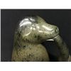Image 2 : STONE CARVED NORTHERN FUR SEAL WITH SALMON, 13" X 11"
