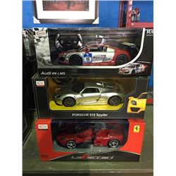 GROUP OF 3 RASTAR R/C EXOTIC SPORTS CARS