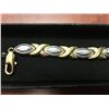 Image 2 : SILVER & GOLD TONE "XO" BRACELET SET WITH 10 DIAMONDS, RETAIL VALUE $300