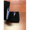 Image 2 : PURPLE AMETHYST COCKTAIL RING, SET WITH 2 DIAMONDS, STERLING SILVER WITH PLATINUM OVERLAY, RETAIL