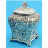 Image 1 : A Victorian plated tea caddy, of squared baluster form...