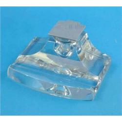 A George V silver mounted glass inkstand, 5ins....