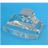 Image 1 : A George V silver mounted glass inkstand, 5ins....