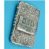 Image 1 : A Victorian silver 'castle top' card case, decorated with a view of Windsor Castle, Makers initia...