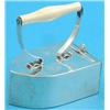 Image 1 : An Edwardian silver playing card box modelled as an iron, with ivory handle, 1901, 4ins....