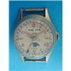 Image 1 : A gentleman's gold plated Enicar wrist watch with calendar and moonphase dial....
