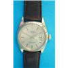 Image 1 : A gentleman's 18ct gold Rolex Oyster Perpetual Datejust wrist watch, on brown leather Rolex strap...