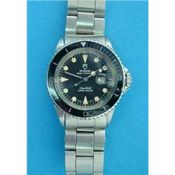 A gentleman's steel Tudor Prince Oysterdate Mini-sub wrist watch, on steel bracelet....