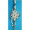 Image 1 : A lady's 18ct gold Rolex wrist watch, the bezel set with alternating sapphires and diamonds aroun...
