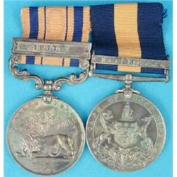 A South Africa Medal, 1877-79 with 1877-78 bar and Cape of Good Hope GSM with Basutoland bar to T...