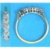 Image 1 : An 18ct gold 5-stone diamond half hoop ring...