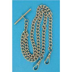 A 9ct gold curblink albert, 37grms...