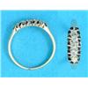 Image 1 : A Victorian gold 5-stone diamond half hoop ring,...