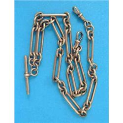 A 9ct gold albert, 17.8grms...