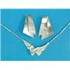 Image 1 : A pair of Georg Jensen earclips, No.201, together with a stylish Continental 925 standard silver...