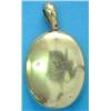 Image 1 : A Victorian plain gold oval pendant locket...