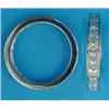 Image 1 : A platinum and diamond full eternity ring, channel set with 26 Princess cut stones, total weight...