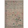 Image 1 : A fine George II needlework sampler, embroidered with flowering plants, a bird, a small ship, alp...