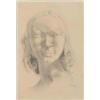 Image 1 : Attributed to Derwent Lees (1885-1931) pencil, Study of a womans head, signed, 9.5 x 6.5 ins....