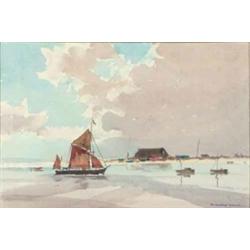 Sydney Vale (1916-) watercolour, Norfolk estuary, signed, 10 x 15 ins....