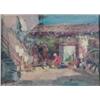 Image 1 : G Salonghi oil on board, Italian courtyard, signed and dated 1927, 10.5 x 14.5 ins....