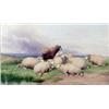 Image 1 : Thomas Sidney Cooper (1803-1902) watercolour, Sheep in a landscape, signed and dated 1868, 9.5 x...
