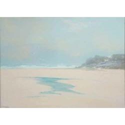 Frederick John Widgery (1861-1942) gouache, Beach at low tide, signed, 10 x 14 ins....