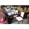 Image 2 : TABLE WITH SIX UPHOLSTERED CHAIRS