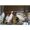 Image 2 : SHELF LOT OF COLLECTABLE ITALIAN BIRD ORNAMENTS