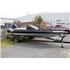 Image 2 : BLACK US MARINE BOAT WITH FORCE 125 OUTBOARD MOTOR AND 1991 ESCORT BOAT TRAILER VIN