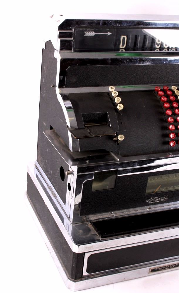 National Cash Register Black & Chrome