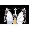 Image 2 : Zuni Old Pawn Silver Inlaid Mosaic Butterfly Pin