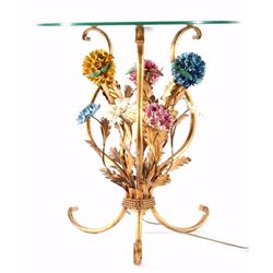 Hollywood Regency Italian Tole Table Early Vintage