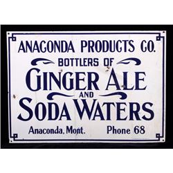 Anaconda Products Co. Prohibition Era Sign Montana