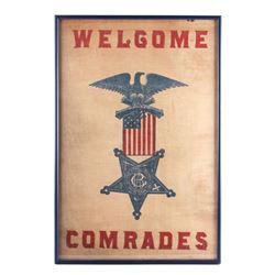 Civil War GAR Veteran Reunion Banner