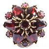 Image 1 : Excellent 10k Gold & Red Garnet Cocktail Ring