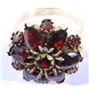Image 2 : Excellent 10k Gold & Red Garnet Cocktail Ring